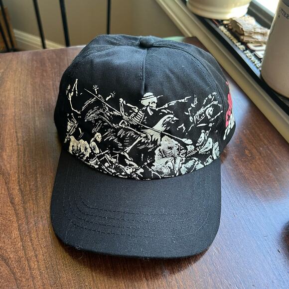 NEW Espolon Tequila Unisex Skeleton rooster Mural baseball cap Hat Adjust Back - Picture 1 of 8